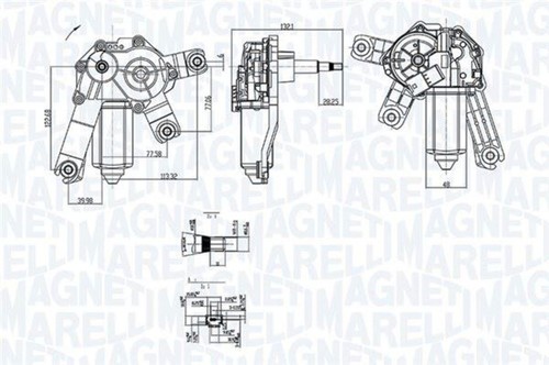 Wiper motor for - motor, citroen