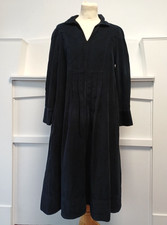 Toast Navy Needle Cord Corduroy Artists Smock Tunic Dress Size 10 S