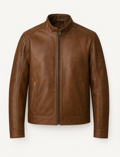 Brown leather jacket men - jacket, men’s