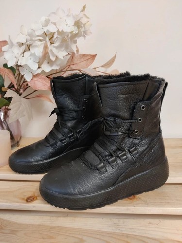 Women ecco black leather - women's,