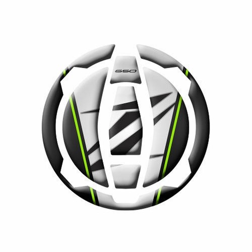 White resin petrol cap sticker - petrol,