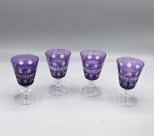 Vintage Set of 4 Bohemian Cut
