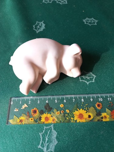 Ceramic pig ornament asleep - ceramic, asleep.