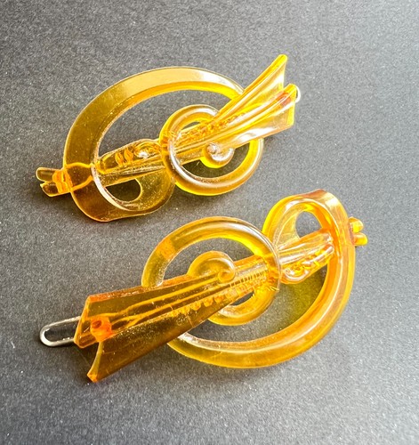 Pair unusual golden vintage - pair,