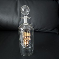 Decorative Glass Bottle Vintage With A Sailboat Inside