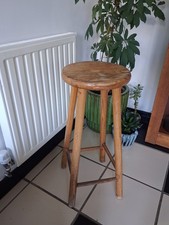 Vintage Wooden Bar Stool 68cm