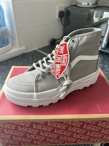 Vans sk8 grey white - sk8-hi, grey/white