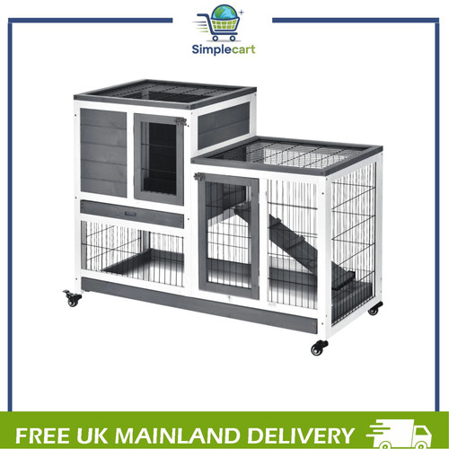 Wooden indoor rabbit hutch - indoor,