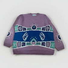 Kaktus by Cosmode Surf Ski Wool Pattern Knitted Knit Jumper Sweater 90s Vintage