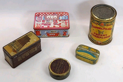 Vintage empty metal tins - vintage,