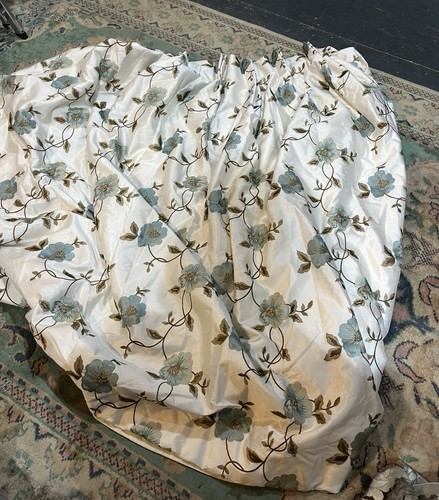 Pair wide silk curtains - if,