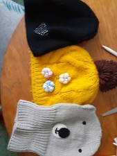3 Woollen Hats. One From Primark.  No Idea Of Other Brands