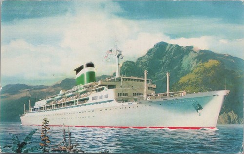 Postcard ship grace line new - ship,
