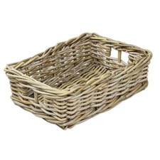 Grey buff rattan storage - grey,