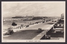 GT.Yarmouth ,North Drive with old cars.Norfolk 1950c R/P Postcard