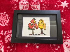 Original Art Print Framed , Vintage , Uk Cult Tv Cartoon , BUZBY BIRD