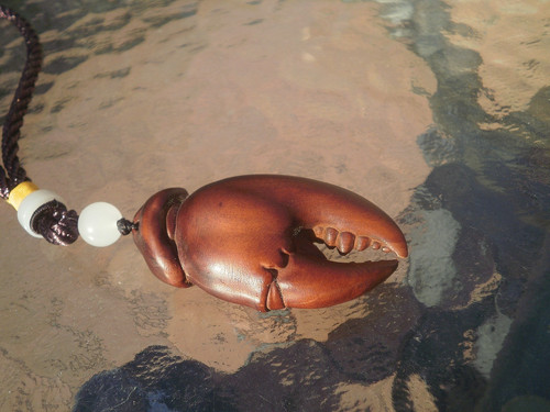 Hand carved wood netsuke - hand,