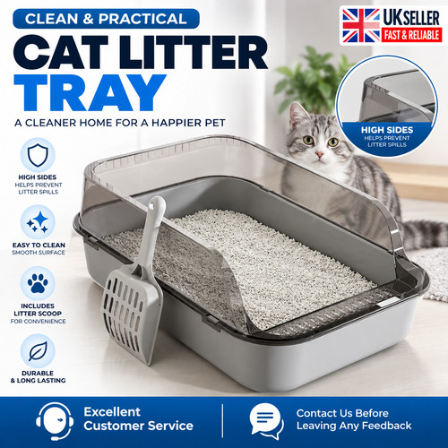 Open cat litter - cat, tray