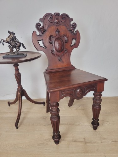 Victorian hall chair 19th - victorian,