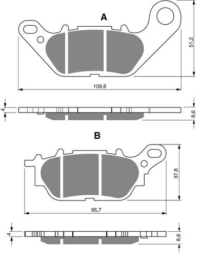 Goldfren brake pads - brake, rear