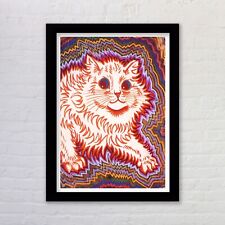 Psychedelic Cat Art Print by Louis Wain Available Framed Wall Art