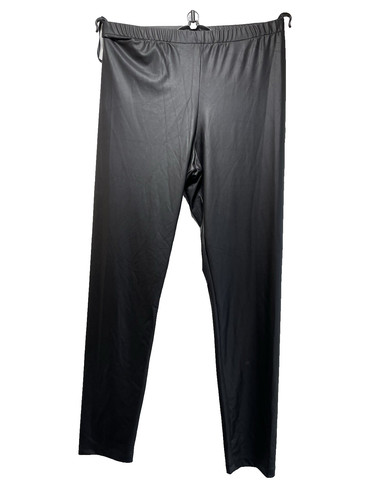 Black pvc leggings - leggings, stretchy