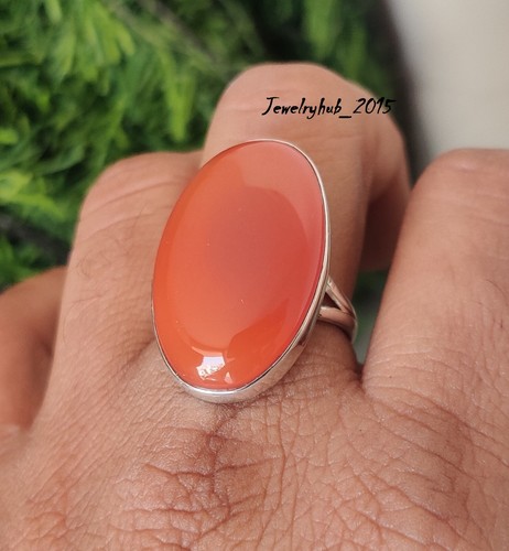 Carnelian ring 925 solid - ring,