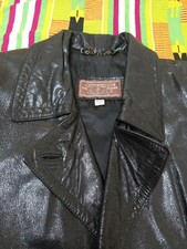 Ladies  Men Vintage Naf Naf Goat skin Leather Jacket Excellent Condition Size T9