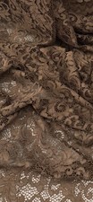 Brown Floral Guipure Lace