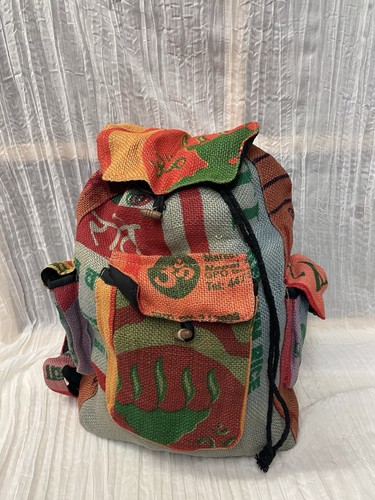 Upcycled feed sack - sack, boho