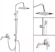 Shower Kit Twin Head Chrome