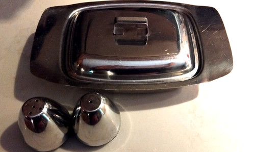 Vintage stainless steel butter - stainless,