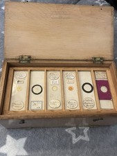 ANTIQUE MICROSCOPIC SLIDES IN  STANLEY CASE 48 IN TOTAL FREEPOST UK