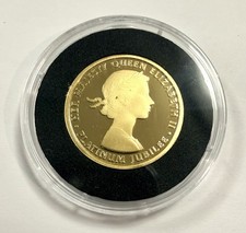 2022 Large (8g) Gibraltar Solid 9ct Gold Proof Coin - Two Crowns - with COA