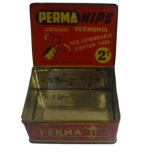 Vintage Permalon Petroleum Lighter Fuel Tin Can 50s Metal Petrol Advertising