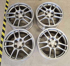 Set of 4 Used Enkei Lancer Evo 9 Alloy Wheels Silver 17x8 5x114.3 ET38