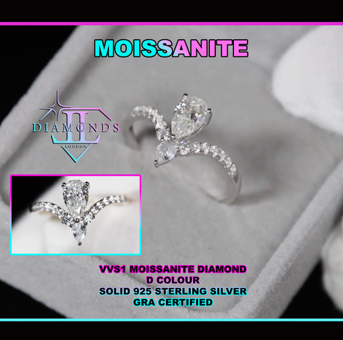 Moissanite diamond ring - diamond, |