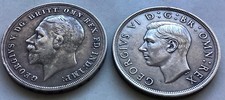 Pair of Silver Crowns 1935