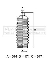 Steering Bellow Kit Fits Hyundai Kia Bayon i10 i20 i20 First Line FSG3459
