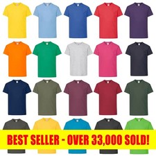 Kids Original T-Shirt Classic Fit Plain Boys Girls Crew Neck Fruit of the Loom