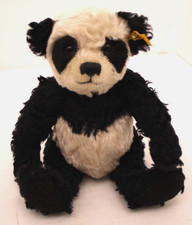 Steiff Classic Mohair Schwarz Panda Fully Jointed Teddy Bear 030512