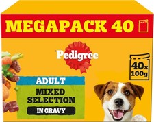 PEDIGREE - Adult Wet Dog Food Pouches - 40 x 100 g Mixed Selection in Gravy