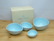 Nigella Lawson Living Kitchen Mixing Bowls Duck Egg Blue Ceramic - Boxed 