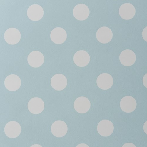 Duck egg and white polka - polka, dot