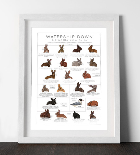 Watership down rabbit print - rabbit,
