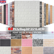 60PCS _3D Tile Brick Wall