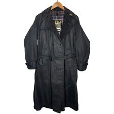 Barbour A605 Trench Coat Waxed Wax Jacket Vintage 1990 Navy Size C34/ 86CM S XS