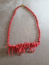 Vintage Miriam Haskell faux coral necklace