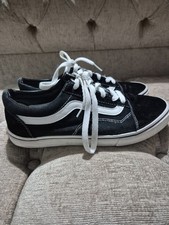 Vans Original Black Mens Womens Trainers Size 7 USED Condition