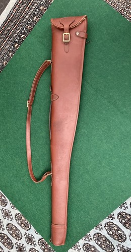 Brown real leather shotgun - leather,